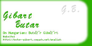 gibart butar business card